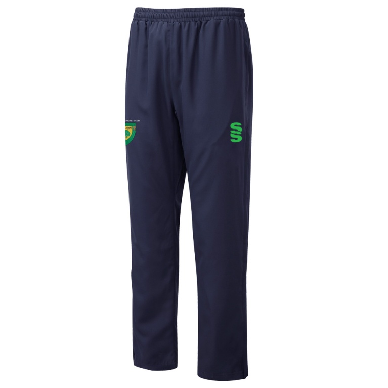 POPLIN TRACK PANT WITH LYCRA-Navy